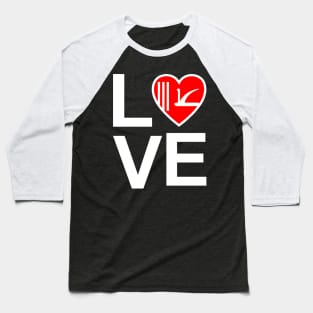 Love For Kashmir - Kashmir Flag Heart Shaped Baseball T-Shirt